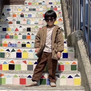 Kids Korean Style Winter Puffer Quilted Jacket Unisex Kids